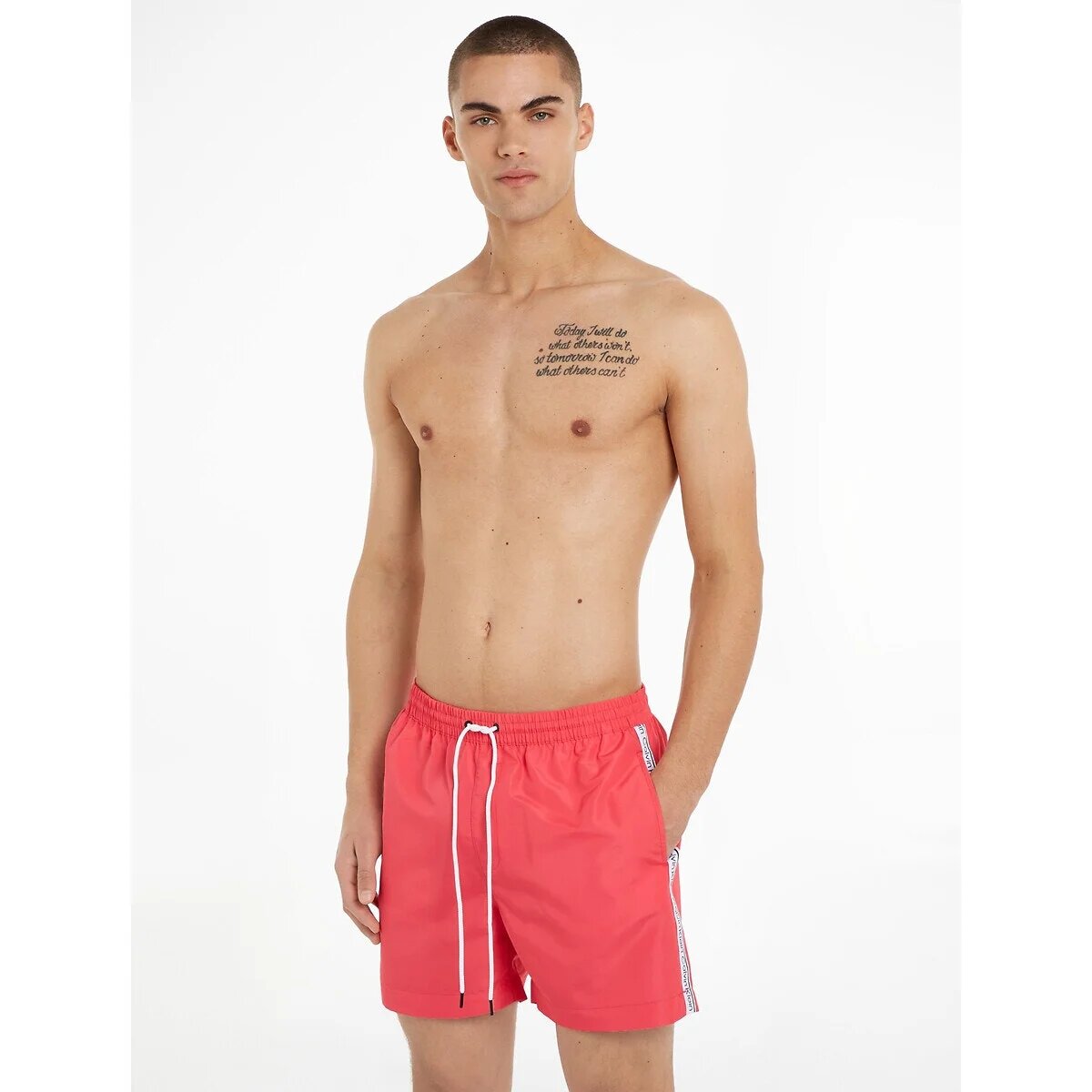 Red Tapper Swim Shorts Calvin Klein