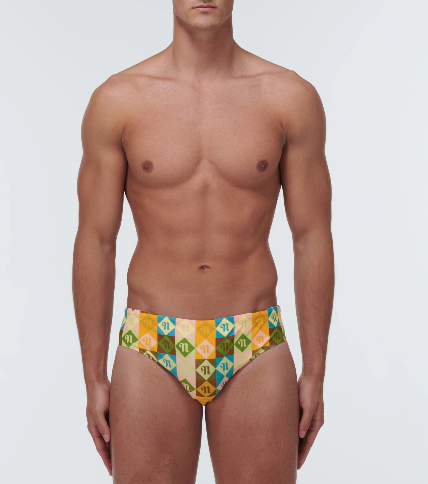 Printed Finn swim brief by Nanushka