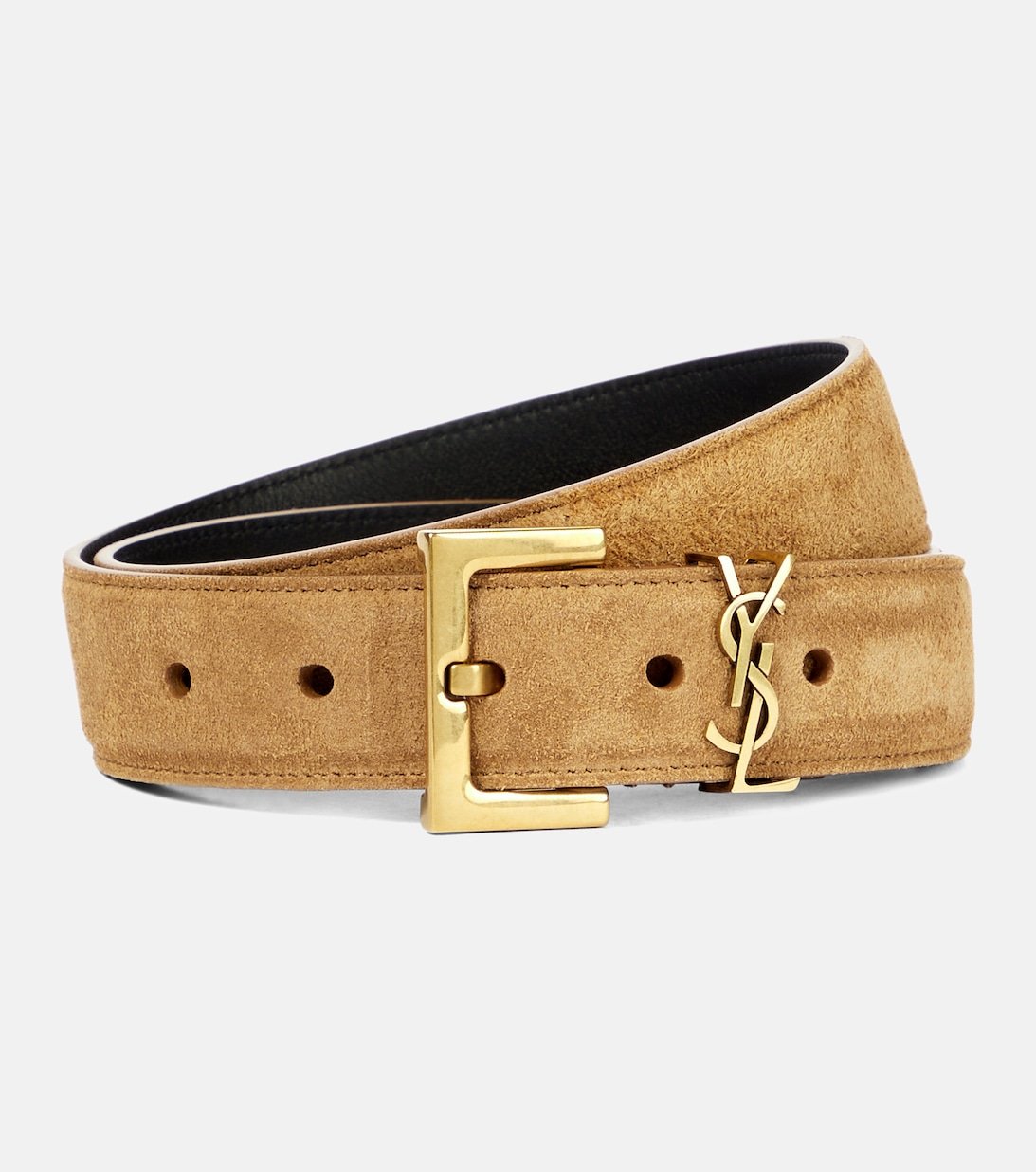 Saint Laurent Productions: From Runways to the Big Screen! 40 Suede belt Saint Laurent with gold buckle