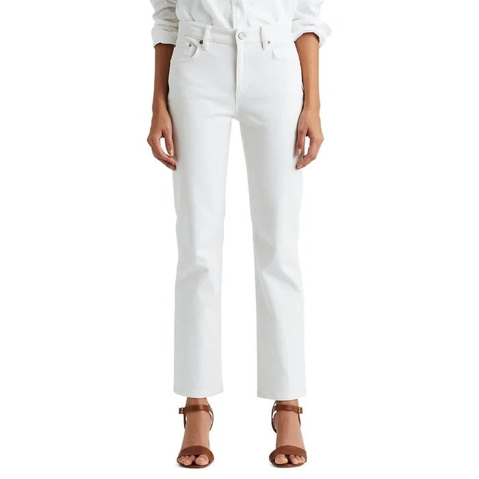 Ralph Lauren collection white straight jeans