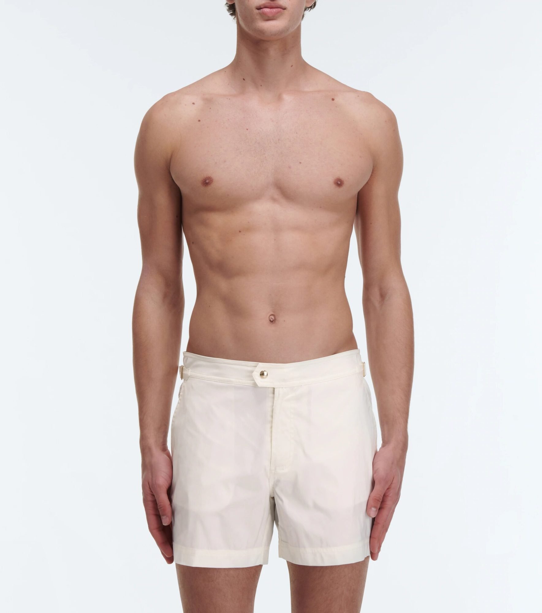 Minimalist white swim shorts Tom Ford