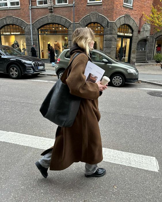 Style avec long manteau