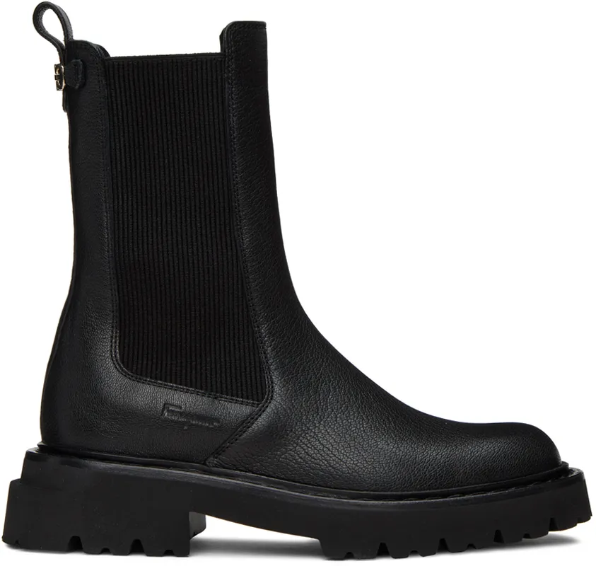 ferragamo bottes chelsea oderico noires 232270f11400403fr Modalova