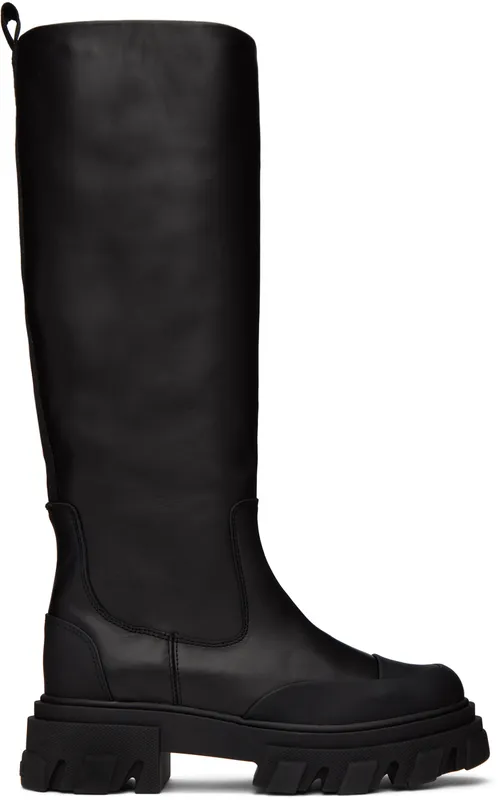 ganni bottes noires reliefs 222144f11501200fr Modalova