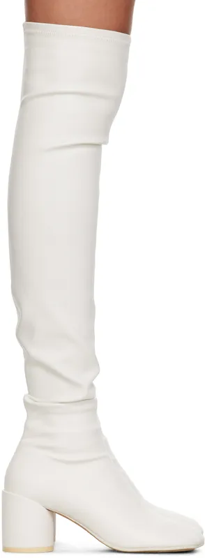 mm6 maison margiela bottes anatomic blanches 232188f11301509fr Modalova