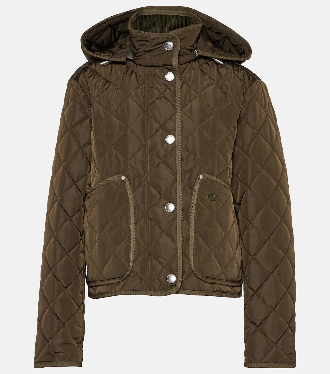 Khaki quilted jacket by Burberry