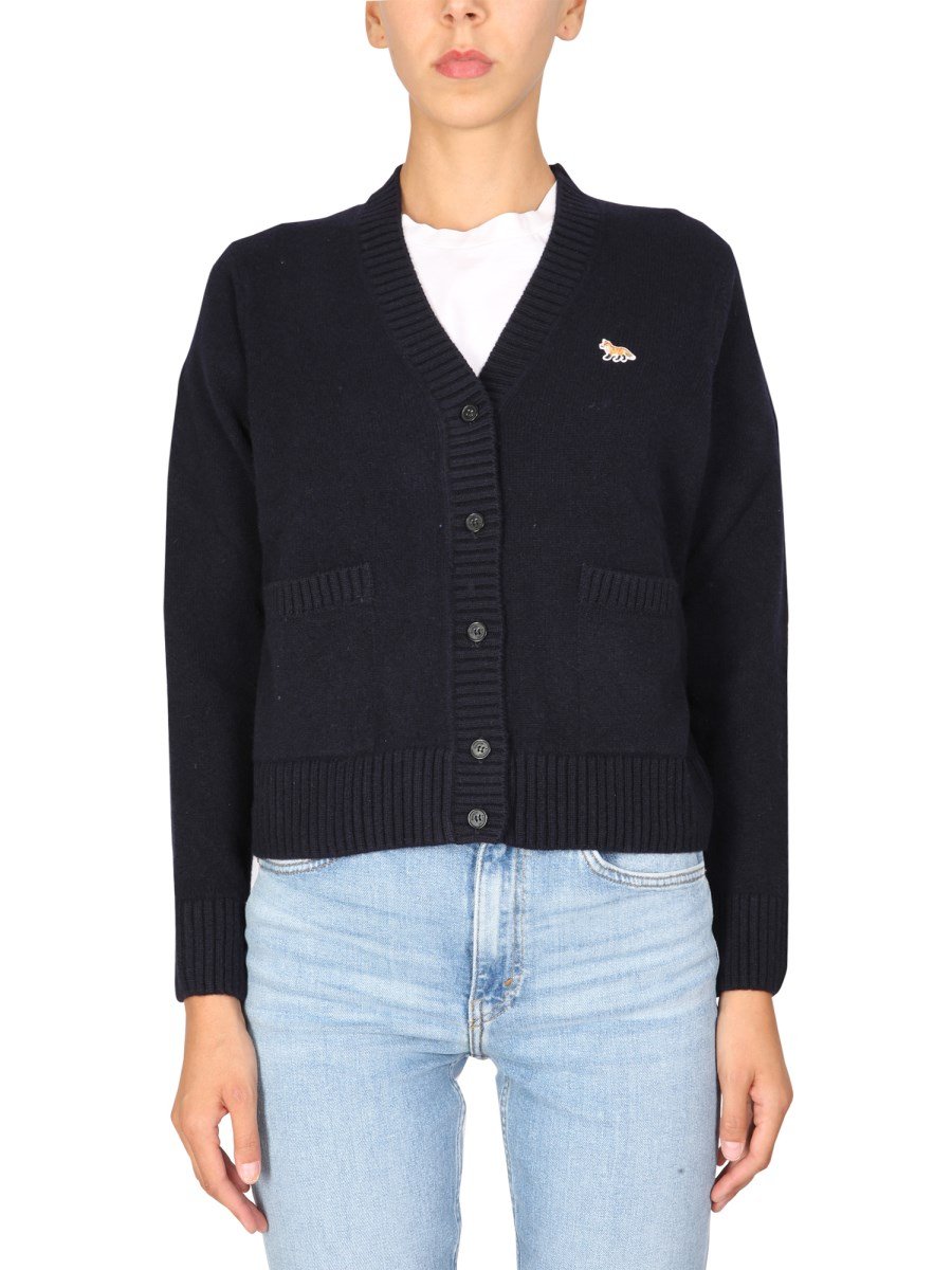 Black women's cardigan Maison Kitsuné