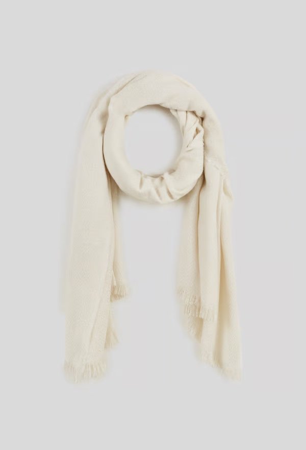 Monoprix plain ecru scarf