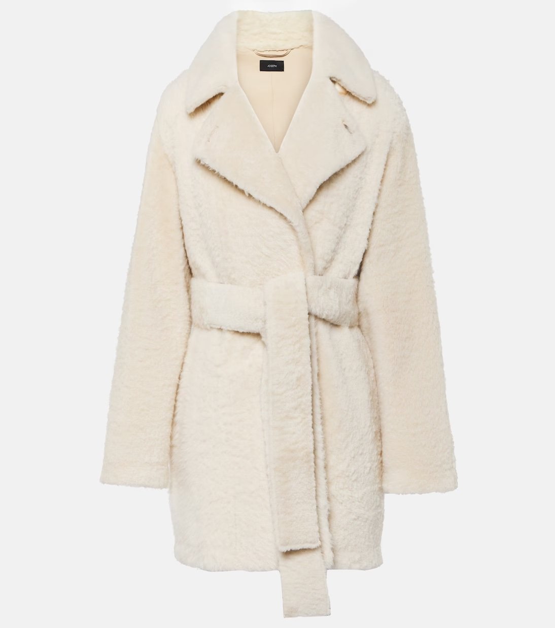 Joseph white shearling coat