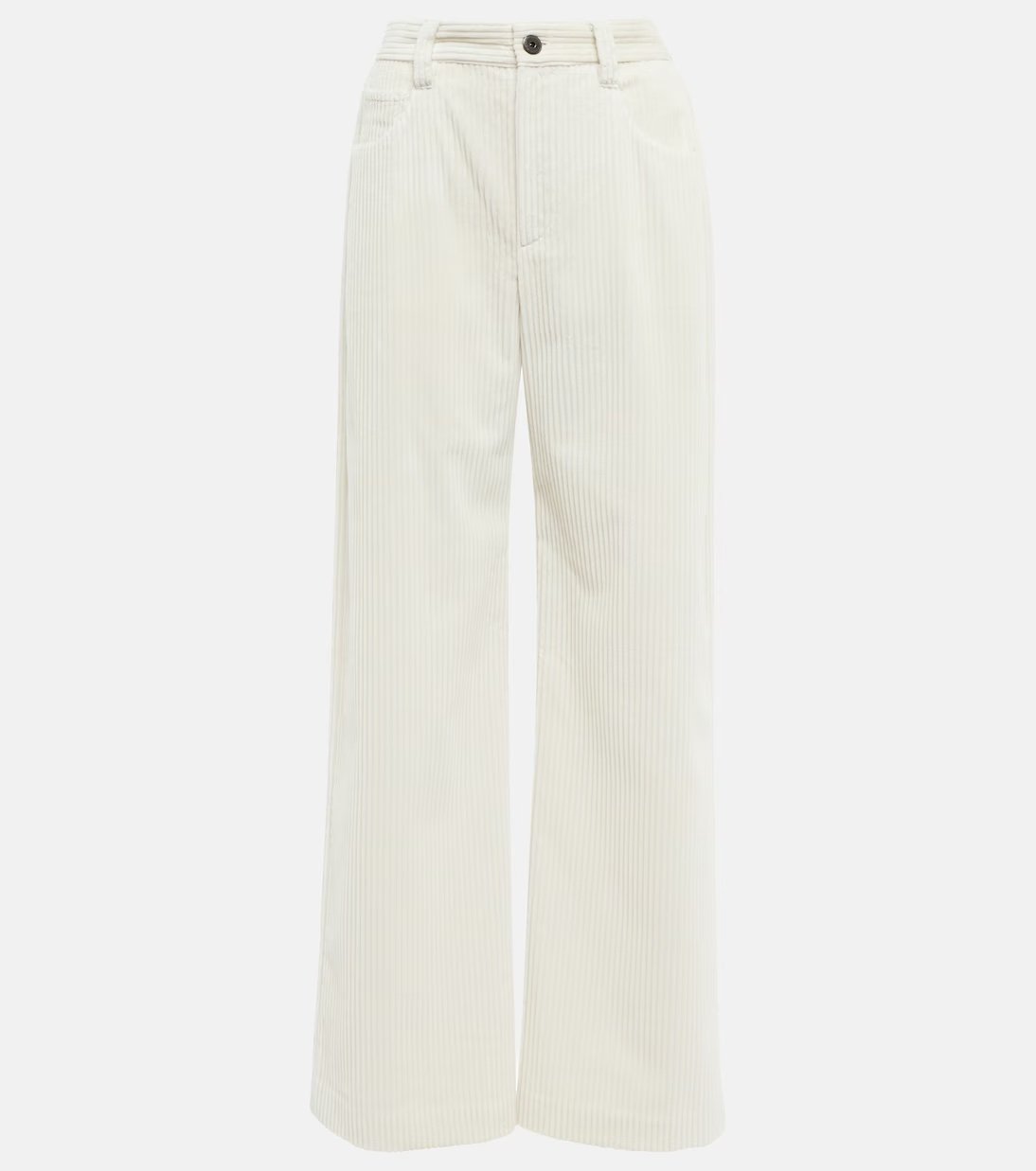 Brunello Cucinelli white corduroy women's pants