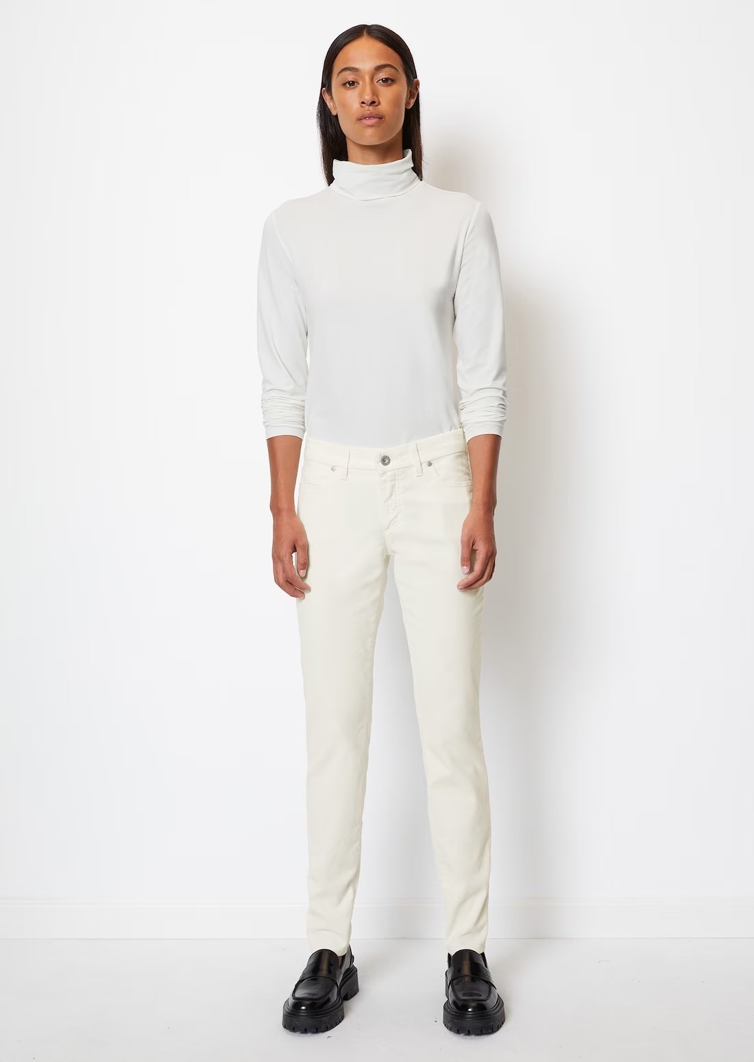 Marc O'Polo white straight corduroy pants