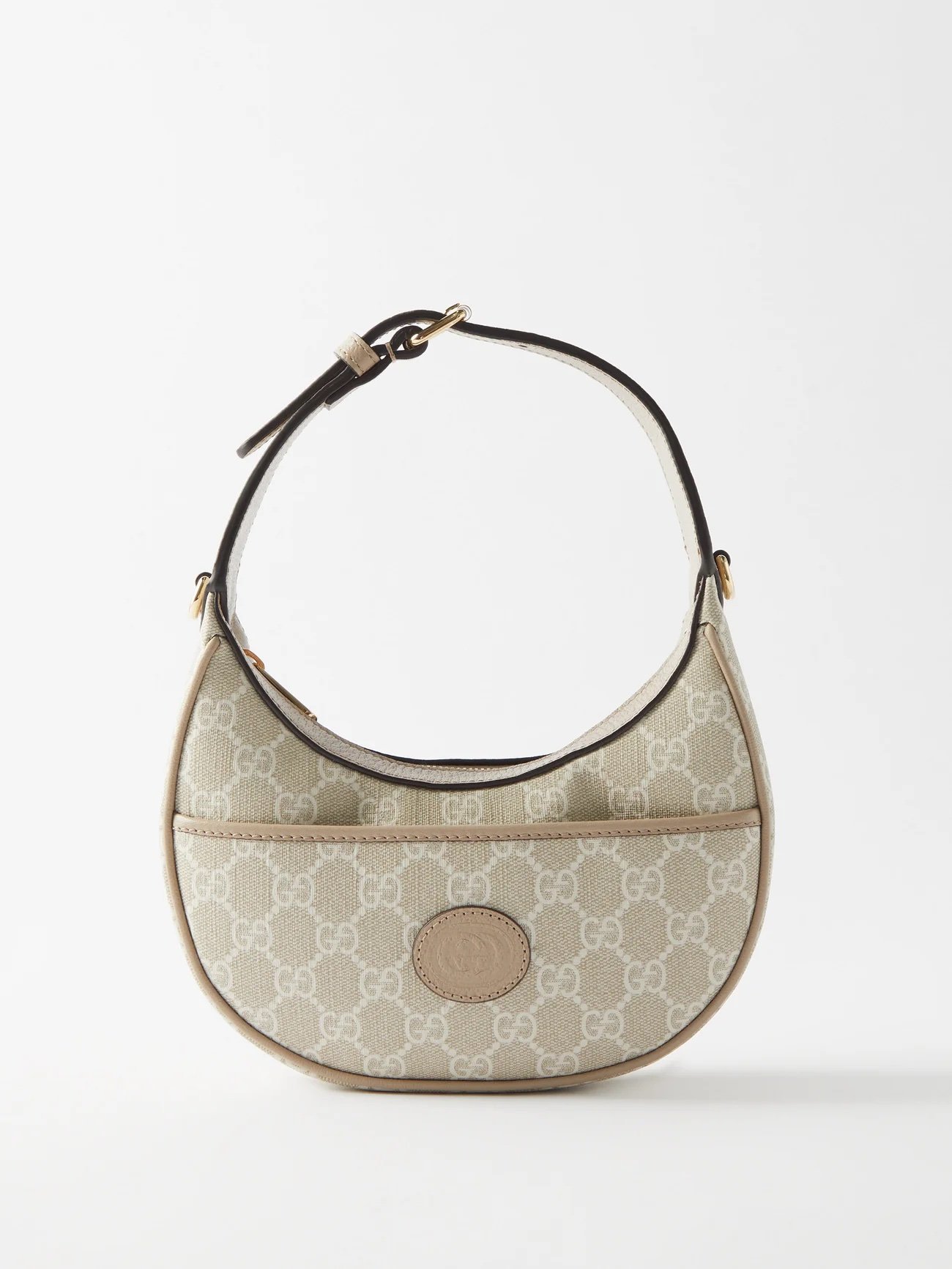 Gucci monogram half-moon shoulder bag