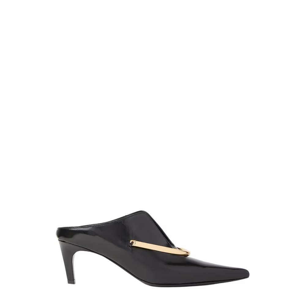 Leather mule with kitten heels by Jil Sander