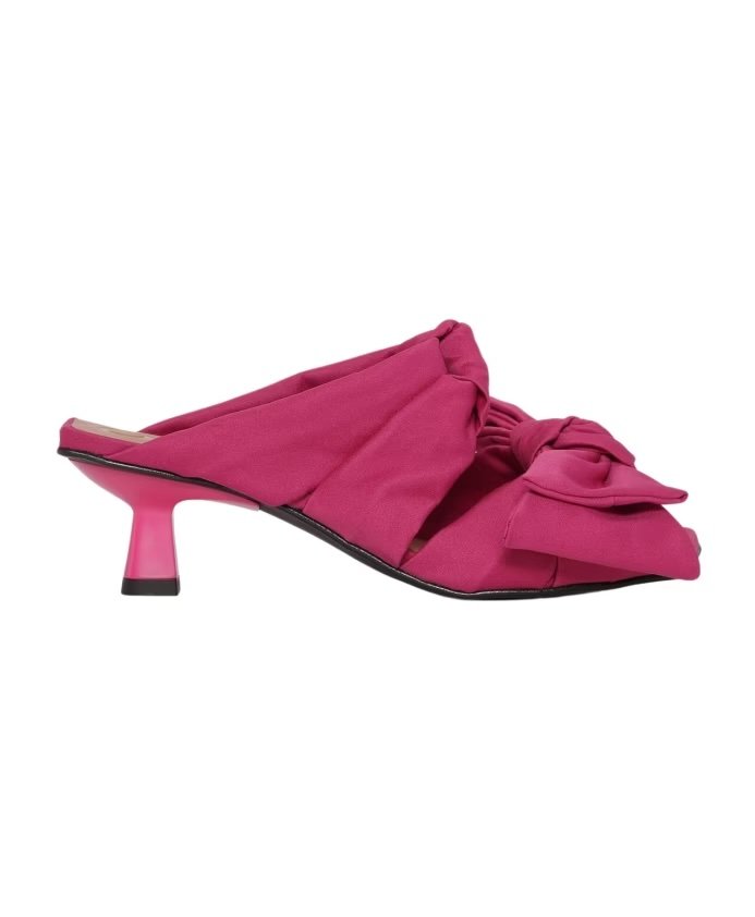 Pink Ganni mule with kitten heels