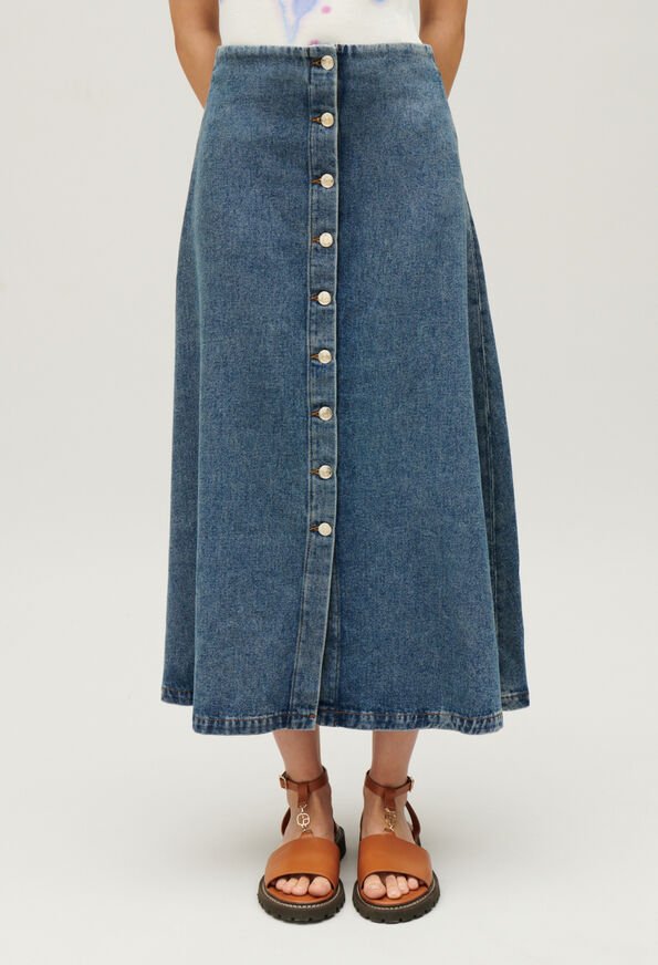 Claudie Pierlot midi denim skirt