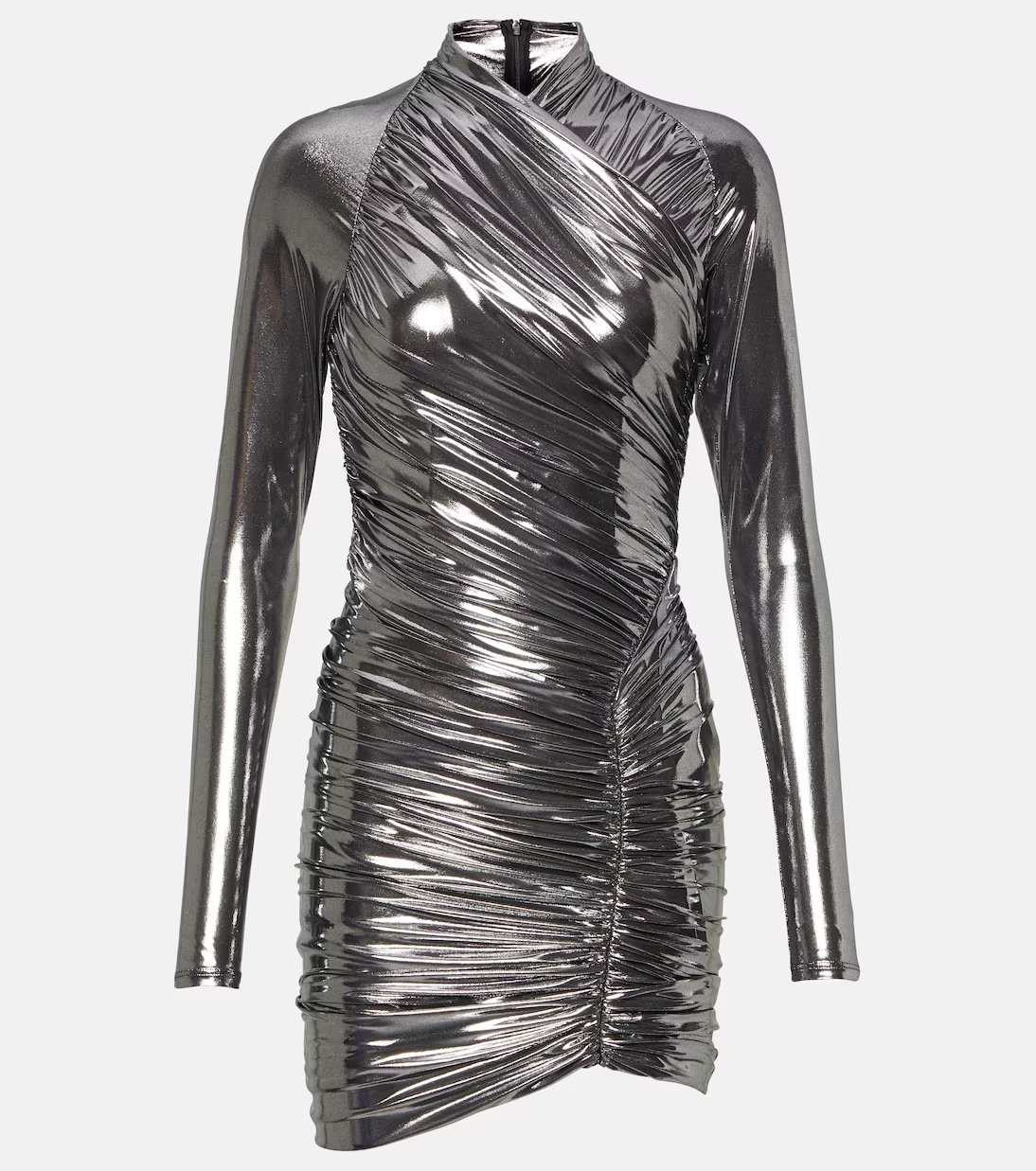 Ferragamo metallic dress with sleeves