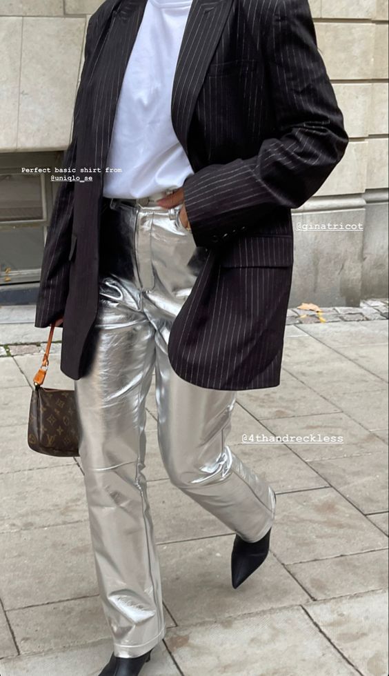 Silver pants for women