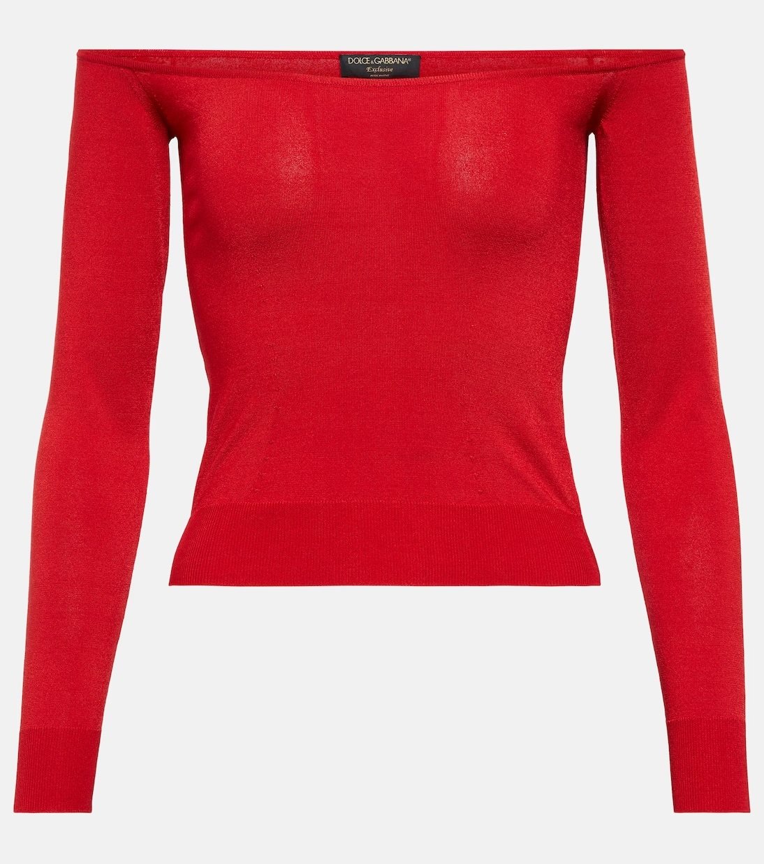 Dolce & Gabbana long-sleeve Bardot neckline top