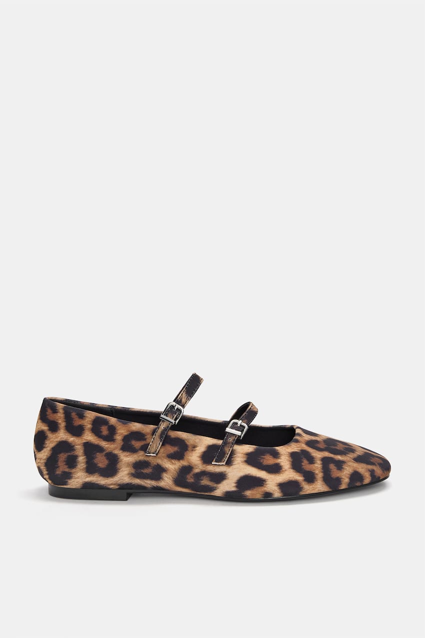 Leopard print flats Pull & Bear