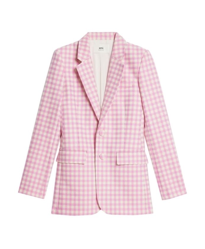 Pink checked blazer Ami Paris