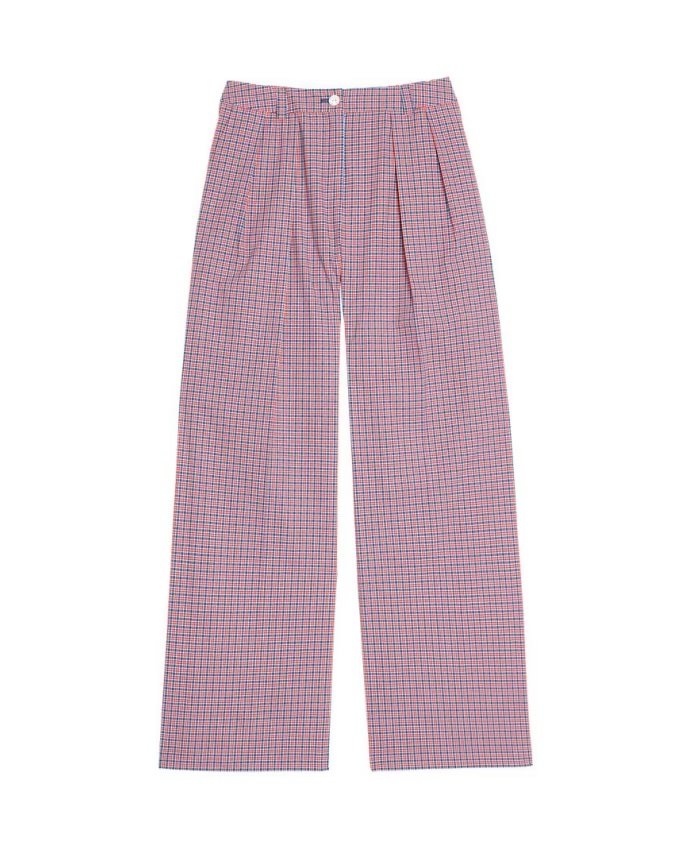 Red checked pants Ines De La Fressange Paris