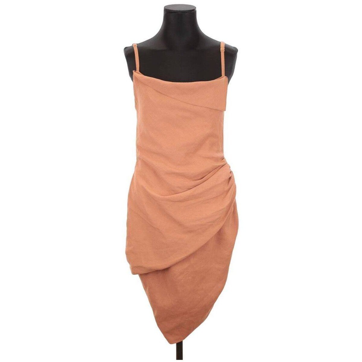 camel strap linen dress Jacquemus