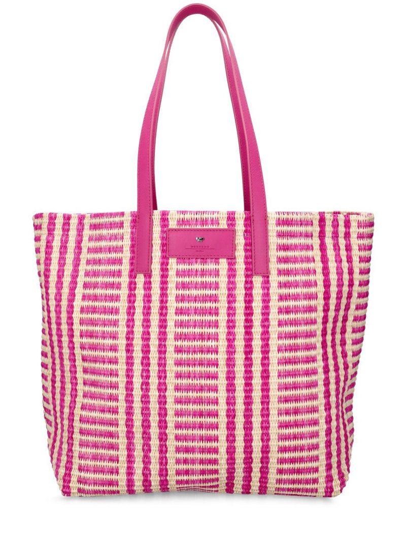 Pink Weekend Max Mara Raffia Bag