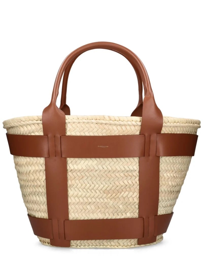 Brown Demellier Raffia Bag