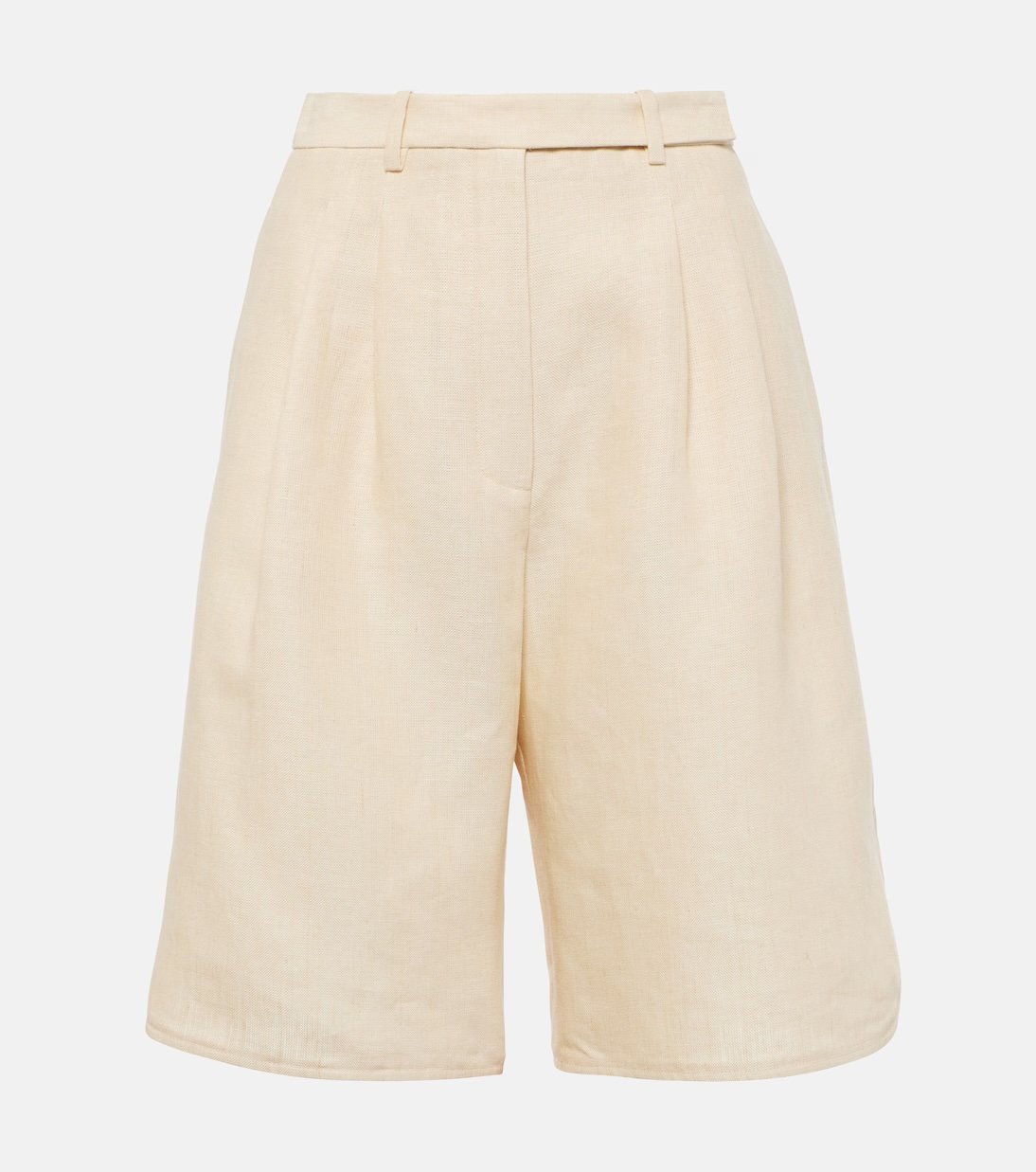 Beige linen jort bermuda Loro Piana