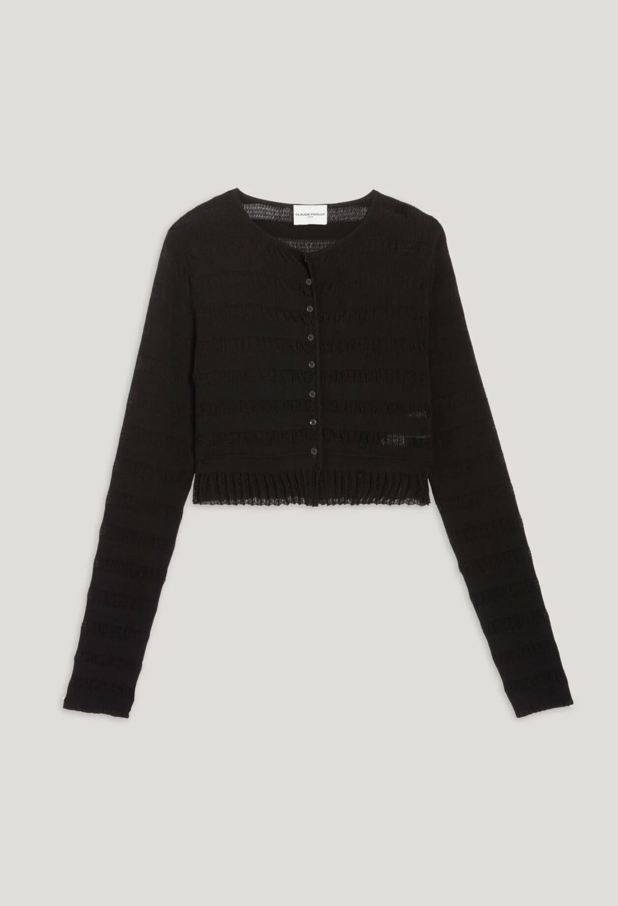 Black button-up cardigan by Claudie Pierlot