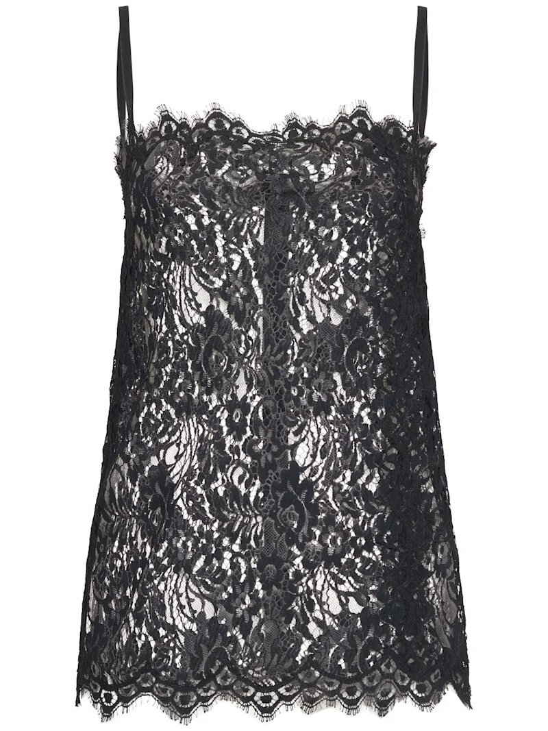 Floral lace camisole top by Dolce & Gabbana