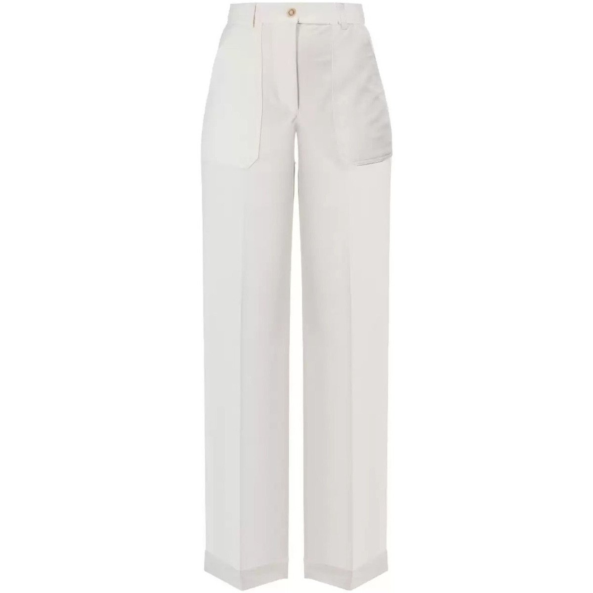 White wide-leg trousers by Pinko