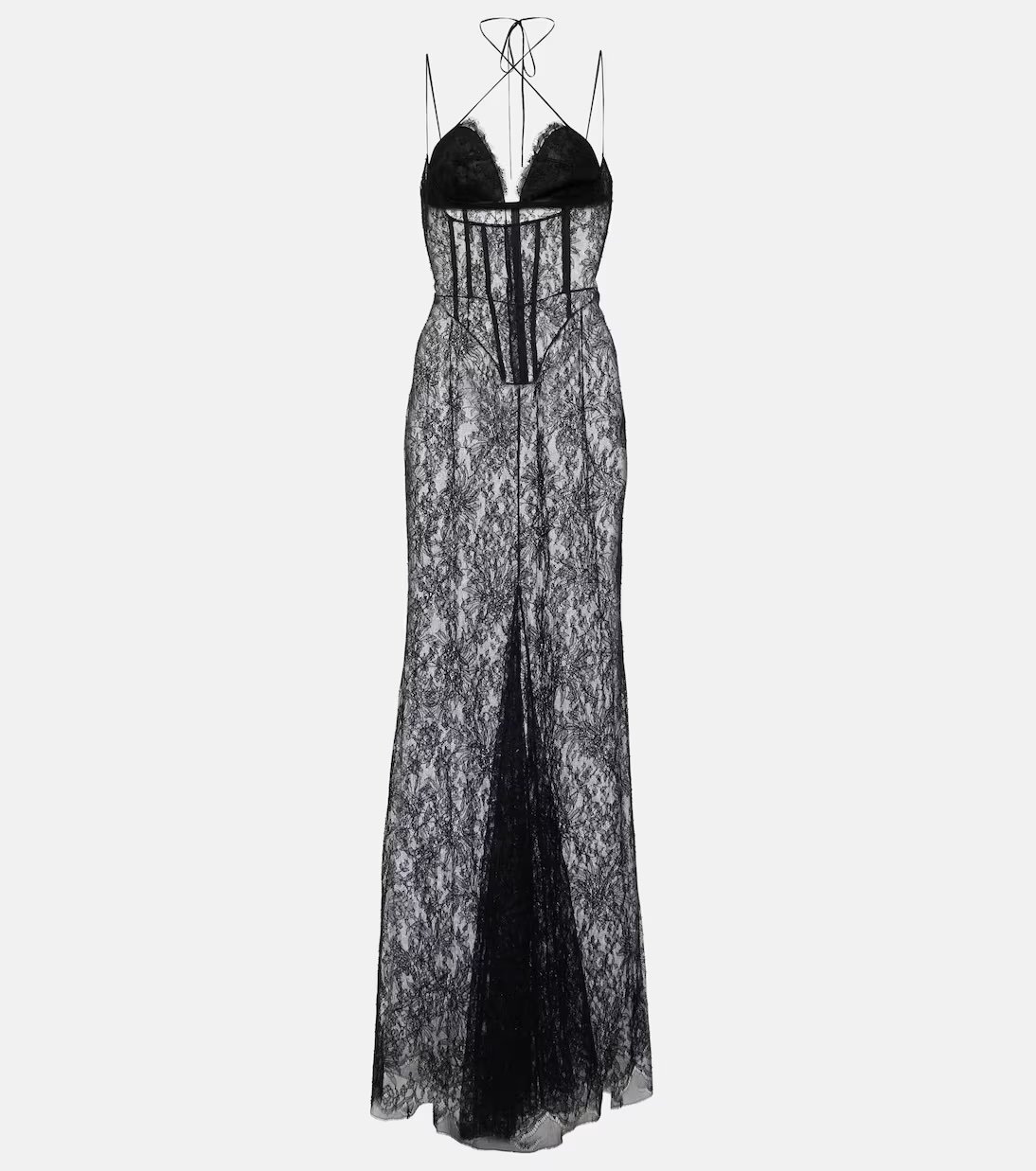 Long black lace dress Alessandra Rich