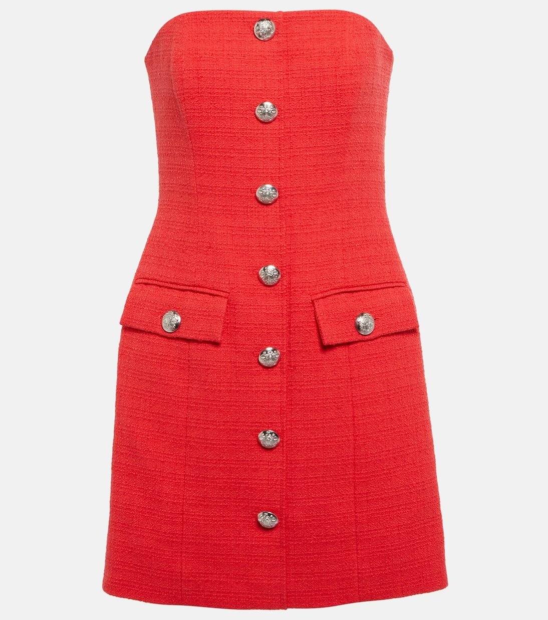 Red tweed dress by Veronica Beard