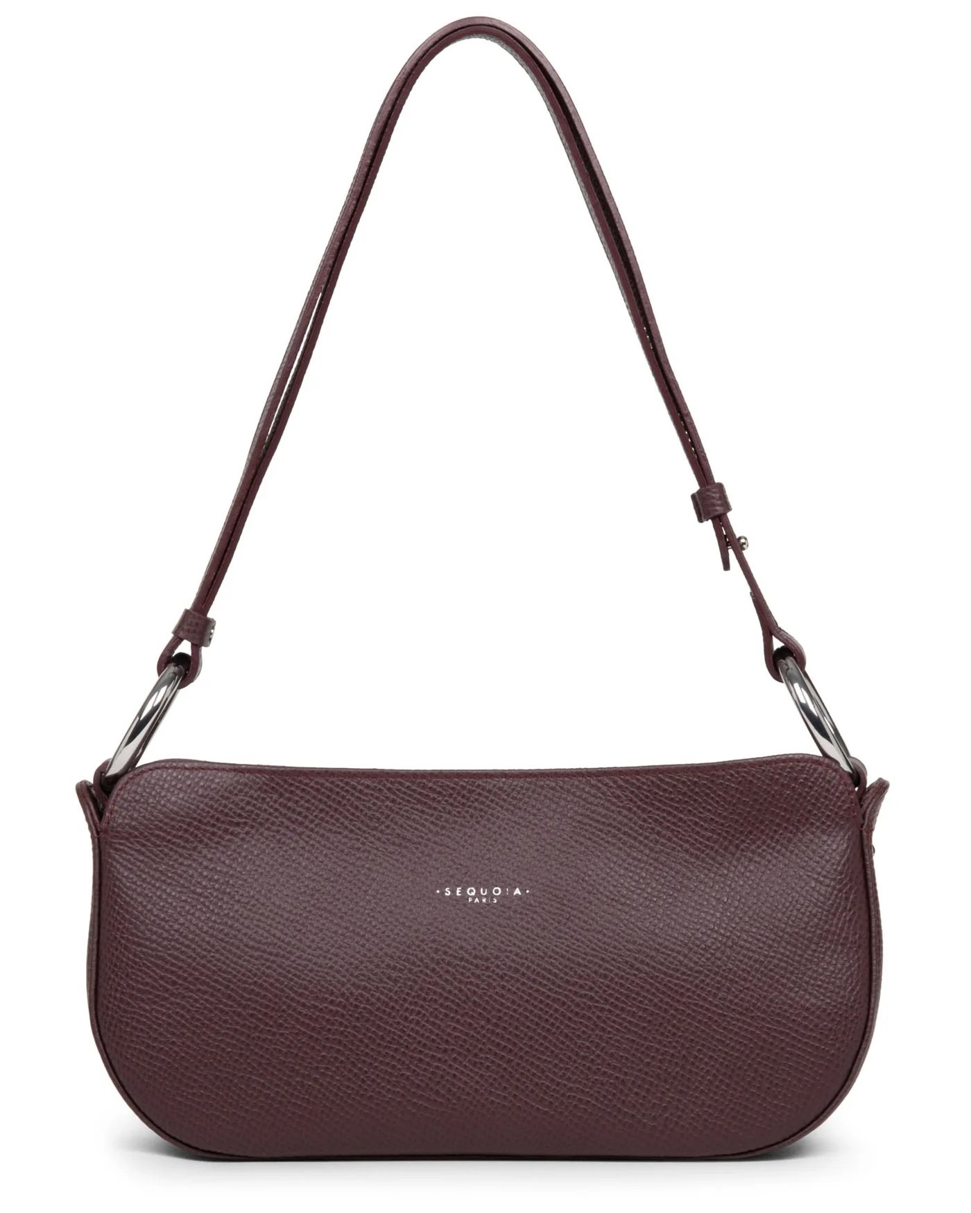 Leather baguette bag Sequoia