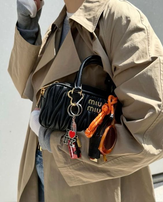 Miu Miu bag with trinkets