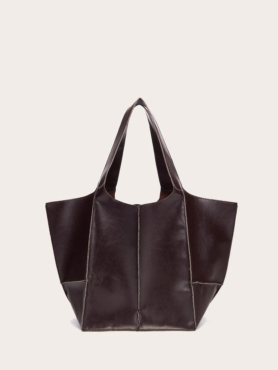 Soft Black XXL Tote Shein