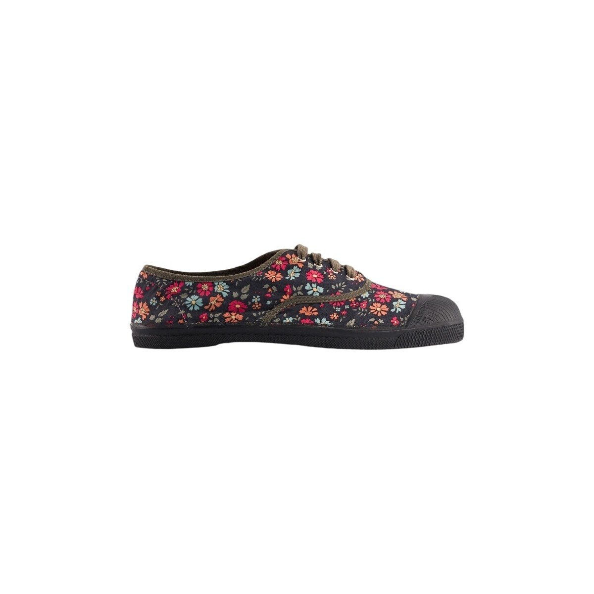 Black Bensimon shoes with Liberty fabric