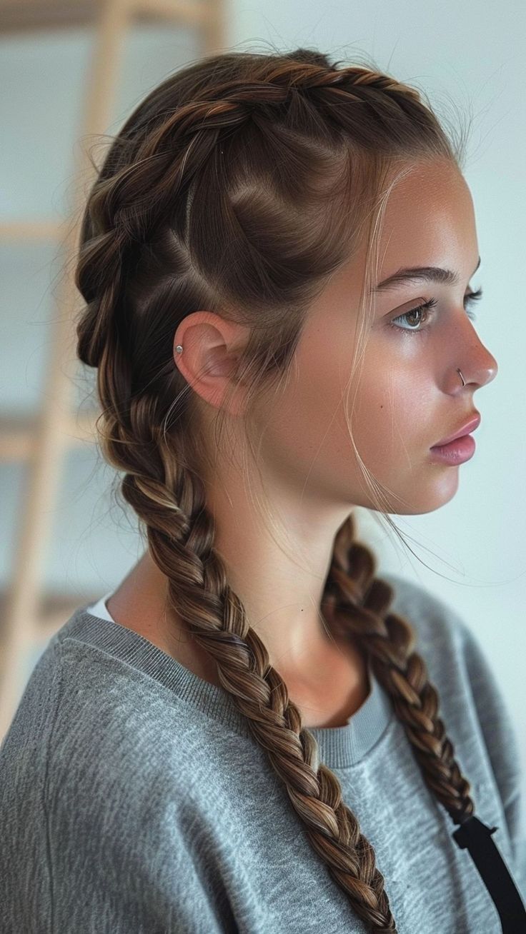 double braids hairstyle