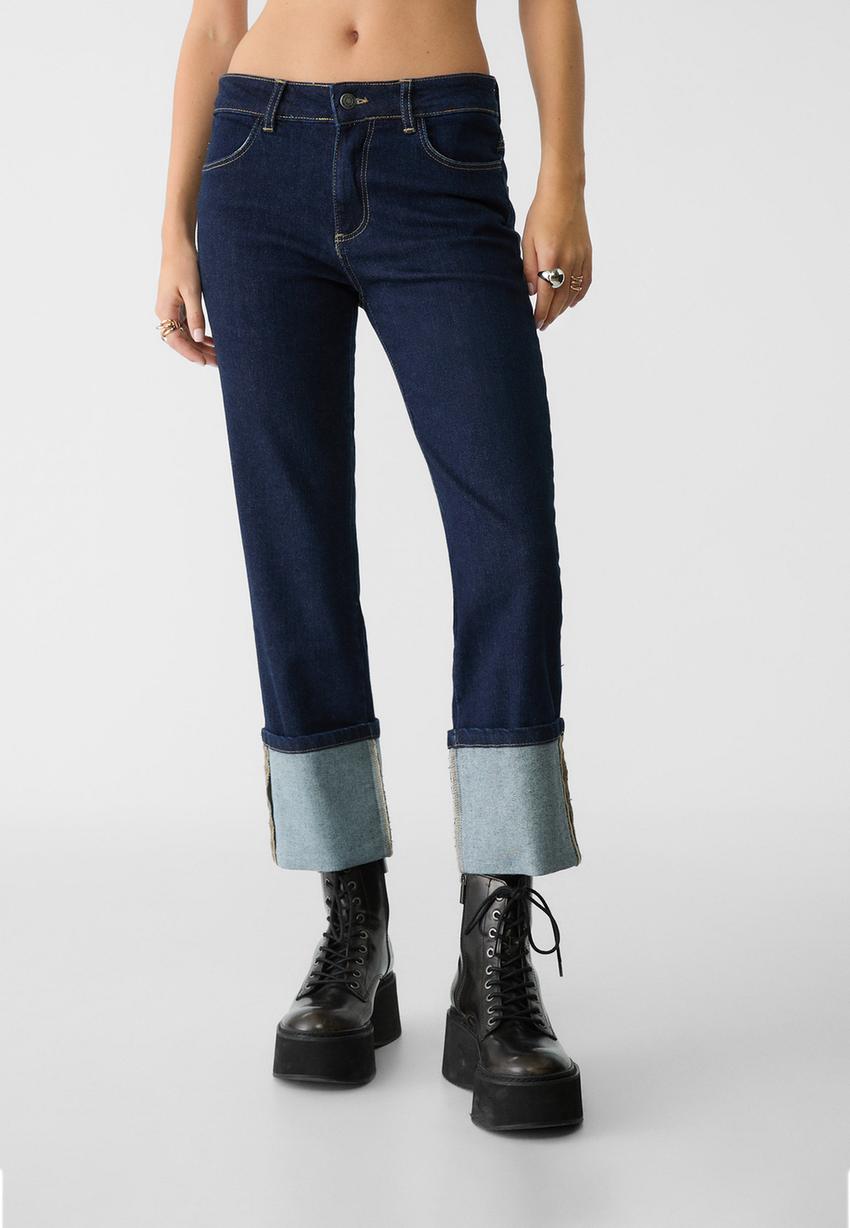 Cuffed jeans Stradivarius