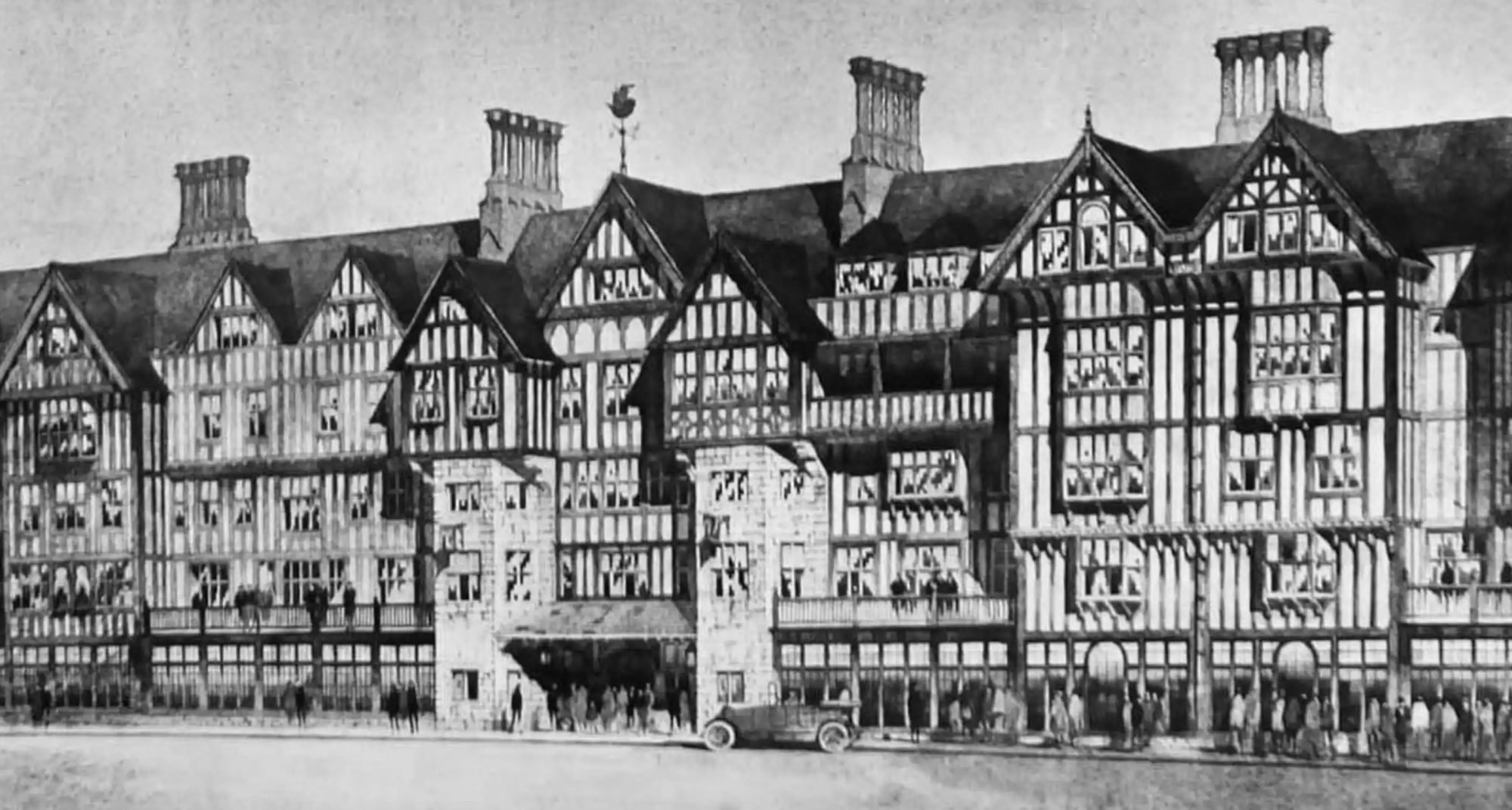 Facade of Liberty London, old photo