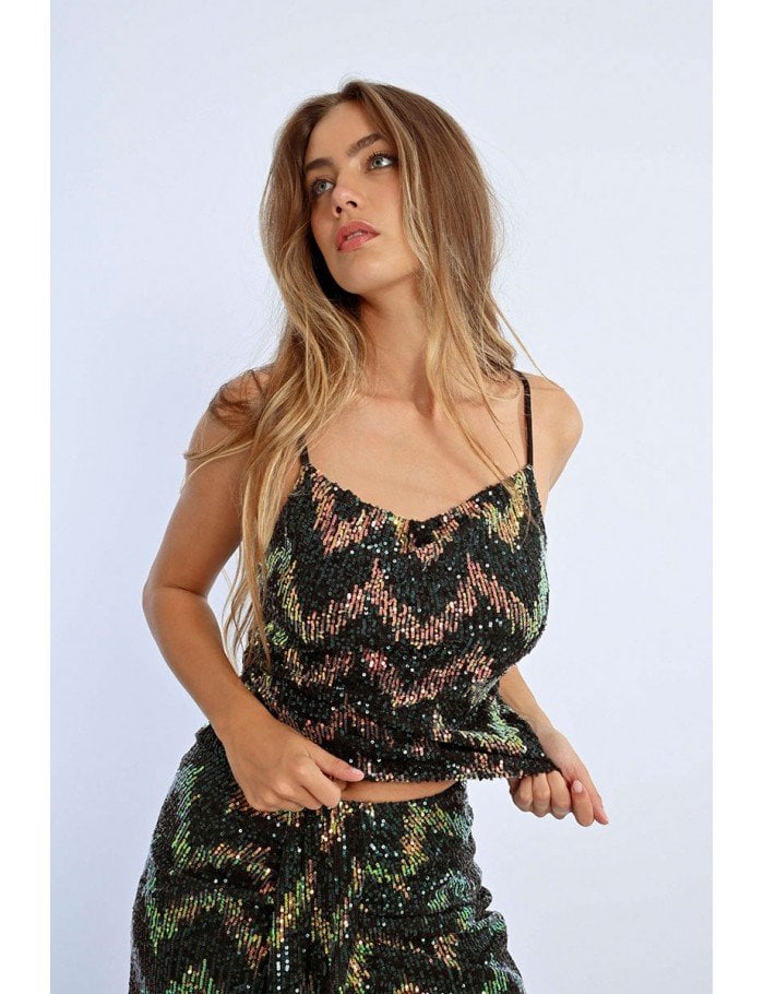 Colored sequin top Molly Bracken