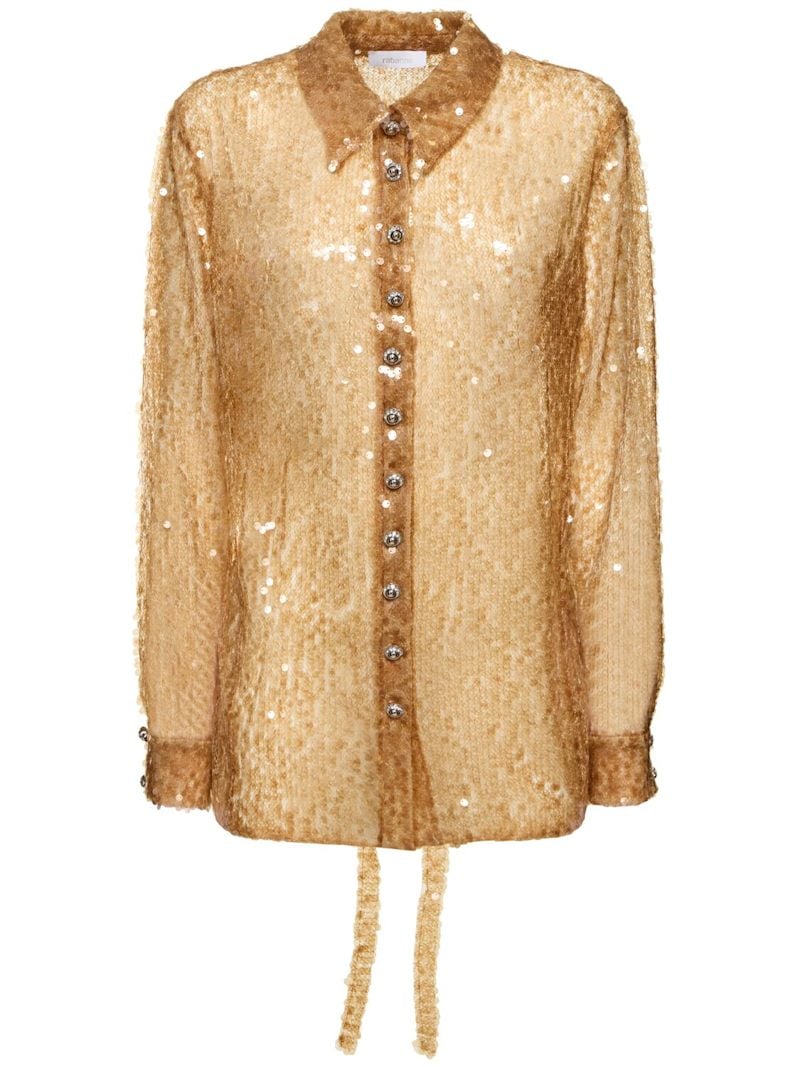 Gold sequin shirt Rabanne