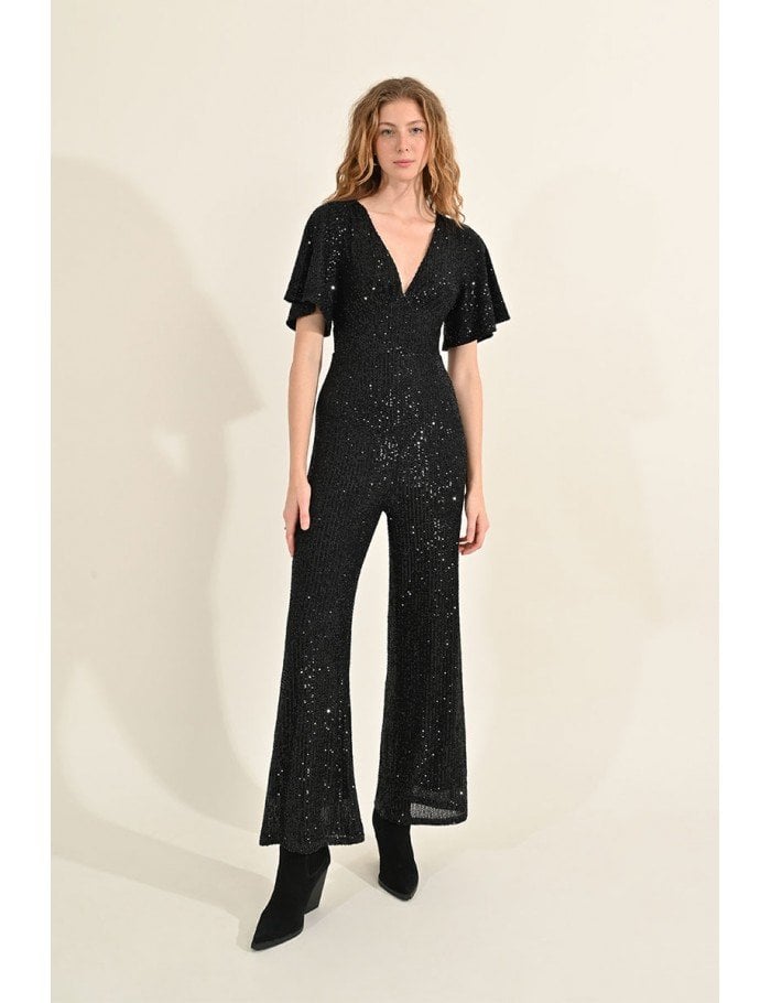 Black sequin jumpsuit Molly Bracken