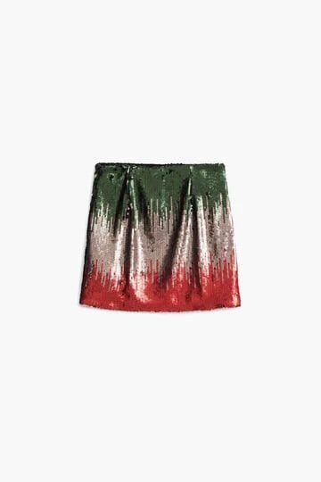 Colorful short sequin skirt Desigual