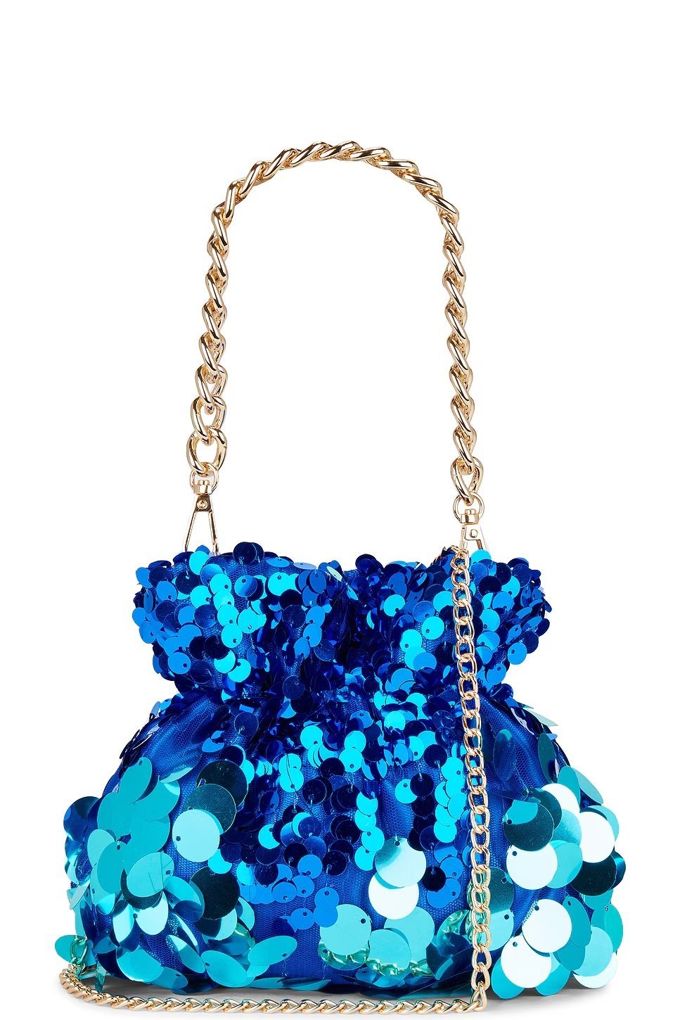 Blue sequin bag Olga Berg