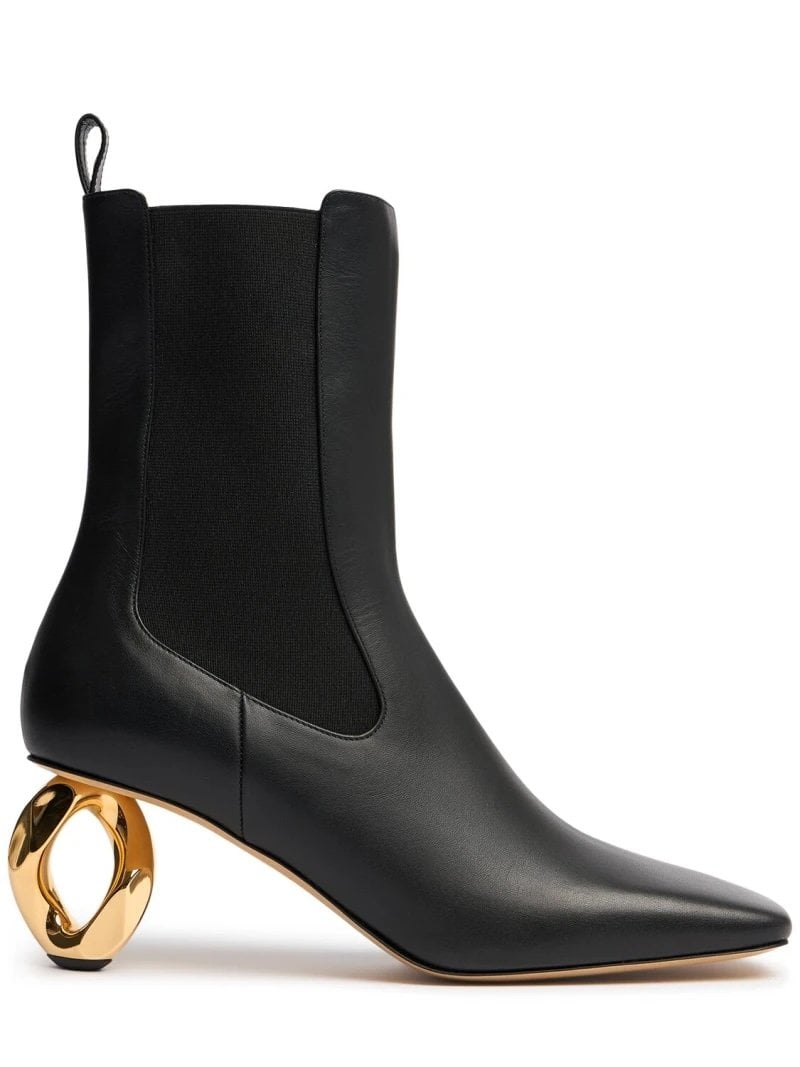 Black ankle boots with chain heel JW ANDERSON