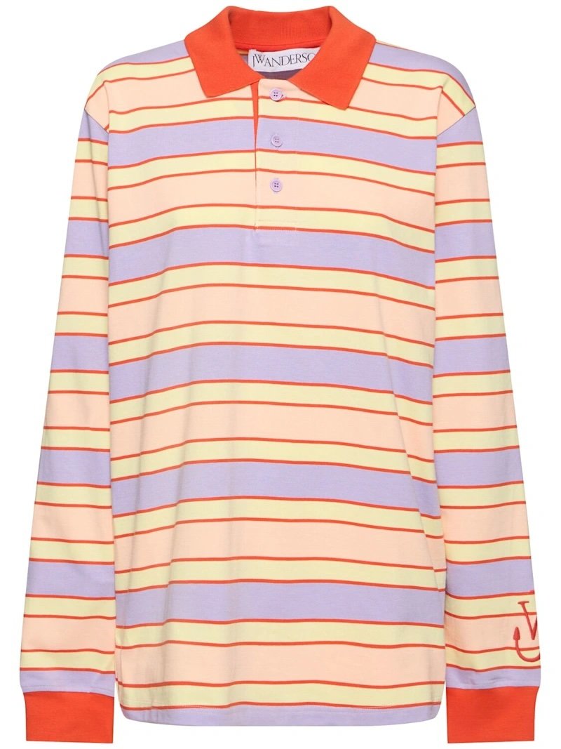 Striped long-sleeve polo JW Anderson