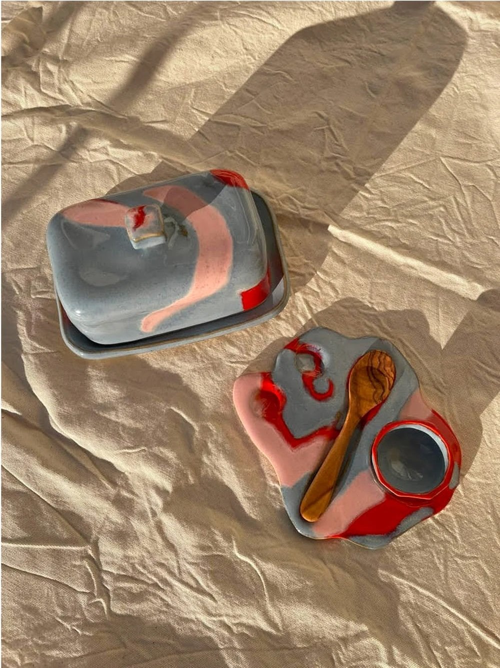 Beurrier céramique Lucie Sotty Les Créatrices en Rouje