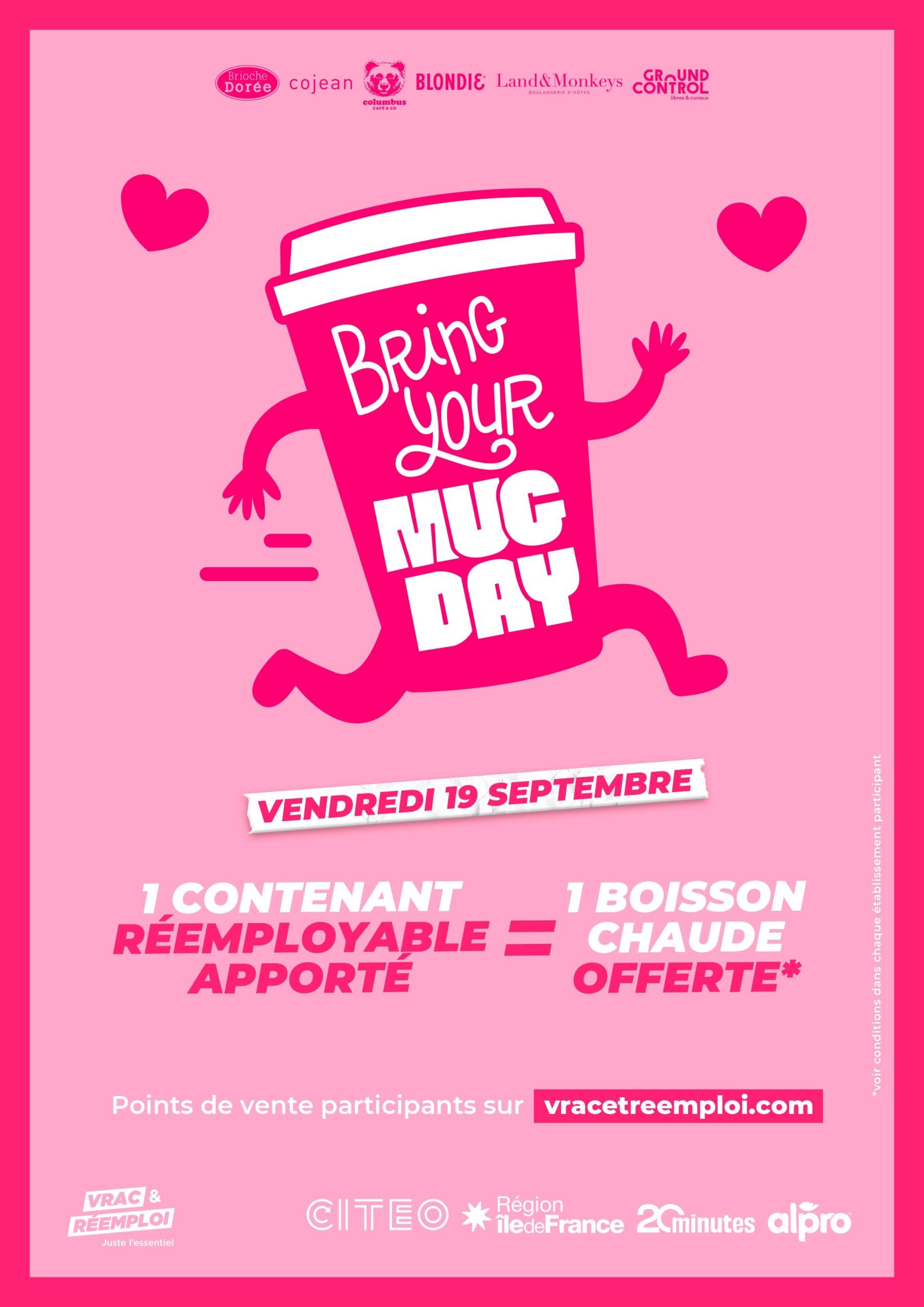 Bring Your Mug Day Association Réseaux Vrac et Réemploi café gratuit 19 septembre 2025